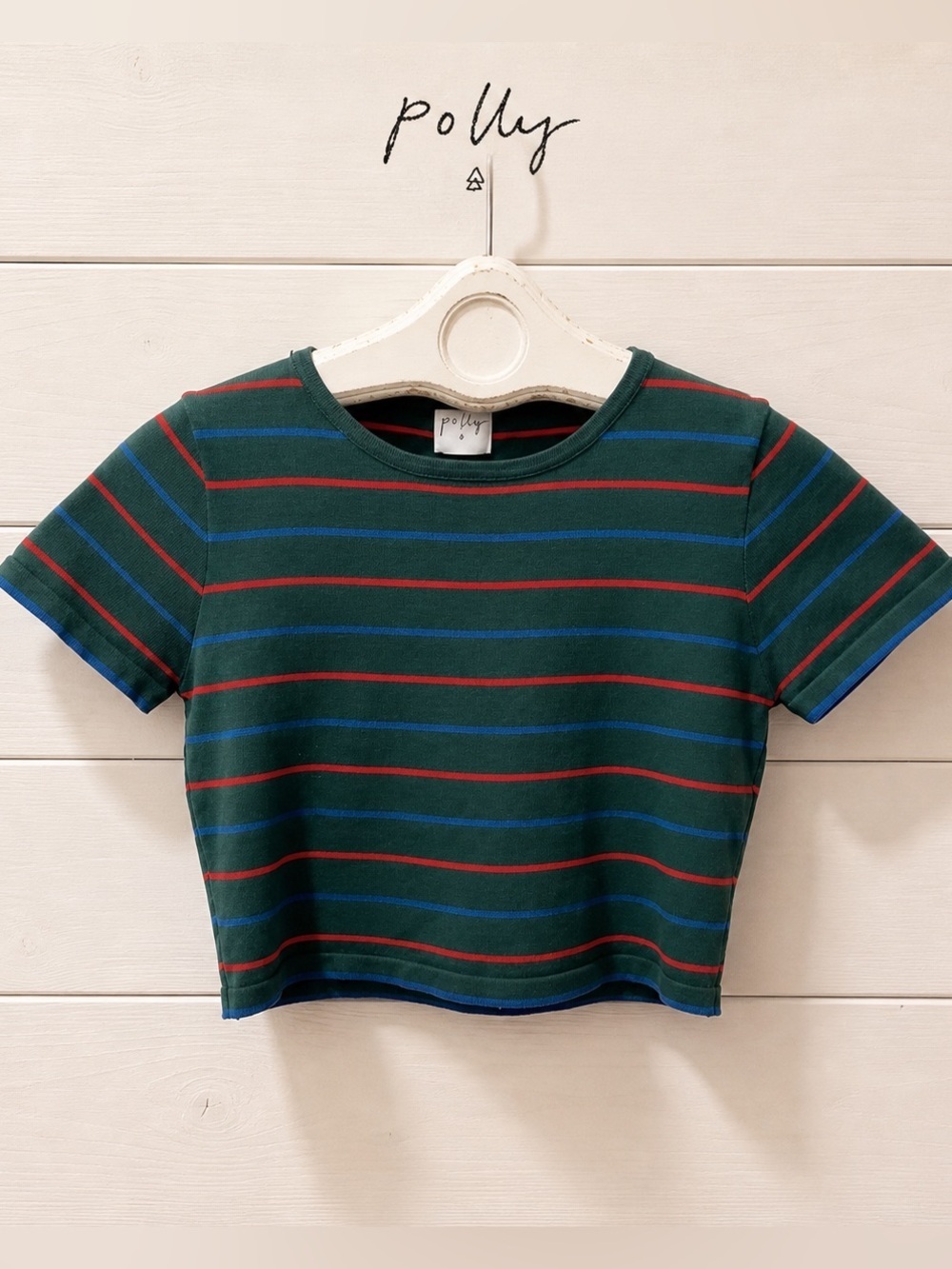 Polly Striped Cropped Tee – Size S/M